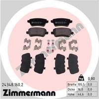 Zimmermann BremsbeläGe Bremsbelegsatz Hinten FüR Fiat Croma