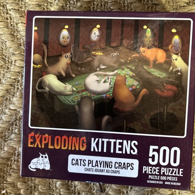 Exploding Kittens - Cats Playing Craps - Ages 14+ 500 Pieces New and Sealed