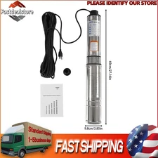3420r/min Submersible Pump Stainless Steel Well Pump 110V/60HZ 0.37KW 0.5HP