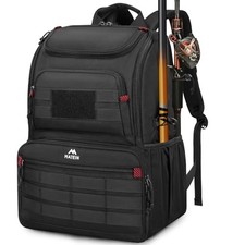 Fishing Backpack Tackle Box, Water Resistant Tackle Backpack Boys Black