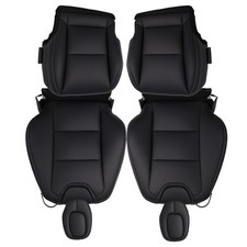 Black Heated Seat Cover Set for Chevy Camaro Z28/SS/LT 2010-2015 Leather