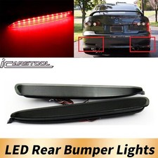 2 Black Smoked Lens Led Bumper Reflector Tail Brake Stop Light For 03-08 Mazda 6