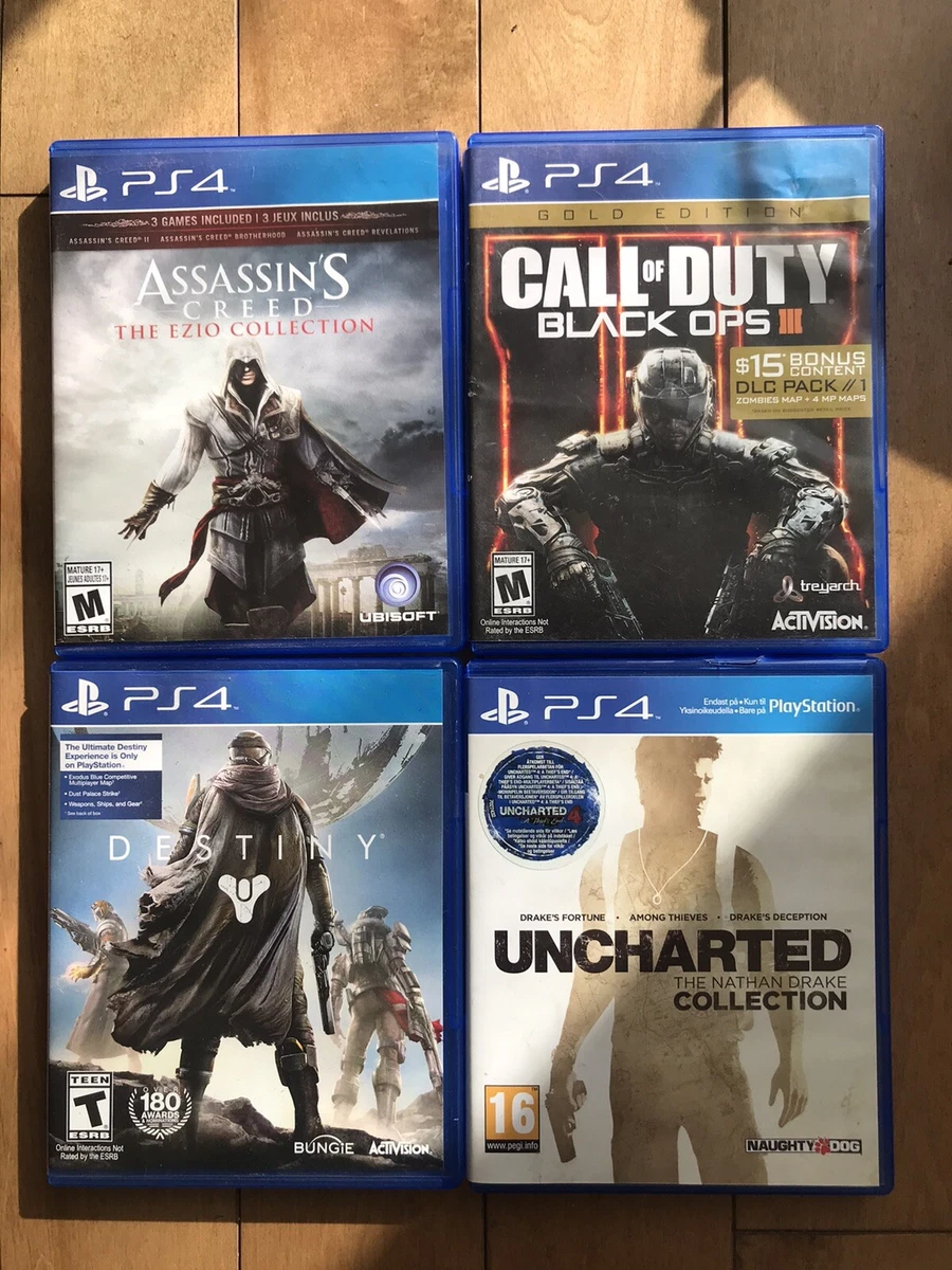 PlayStation PS4 Games Unchartered Destiny Assassins Creed Call of