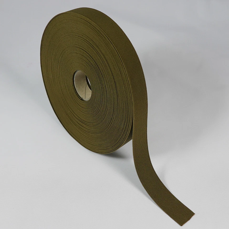 FABRICUK.COM Coyote Elastic Soft corded flat elastic 25mm wide Sold P/mtr UK Seller Free post