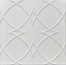 Home Decor Foam Glue-up Ceiling Tile R23W (21.12 s/f/Case) Pack of 8 Plain White