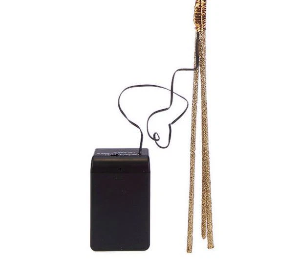 Luces Belén Temporizador 36 Pulgadas Rama Brillo LED Dorado Funciona con Pilas Foto 4 de 4