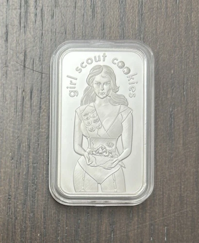 2023 Tormint Girl Scout Cookies 1 Oz .999 Silver Proof Like Art Bar W COA
