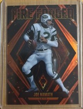 2022 panini phoenix football Joe Namath Fire Forged Red 60/99 Jets 