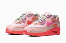 womens air max 90 platinum crimson