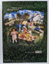Weber Grills Outdoor Living Backyard BBQ Original 2000 New Yorker Ad 7.5x10.5"