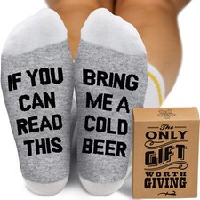 Funny Socks for Dad Beer Gifts Men Cotton Father Day Gift One Size Fits All