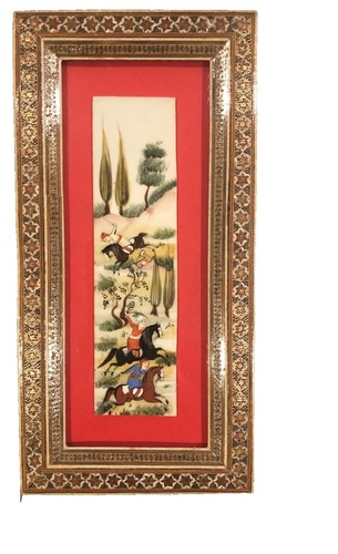 MINIATURE PAINTING 1914 Historical Ornament Print Middle Ages