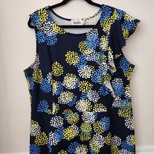 Leota Made in USA Asymmetric Off Shoulder Ruffled Dress 2L