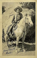 1940's The Cisco Kid 'Yours and Cisco's Pal, Pancho' RPPC Photo Postcard COPY