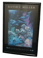 Spectacular DAVID C MILLER Aquatic Signed ENCHANTED WATERS Framed Art