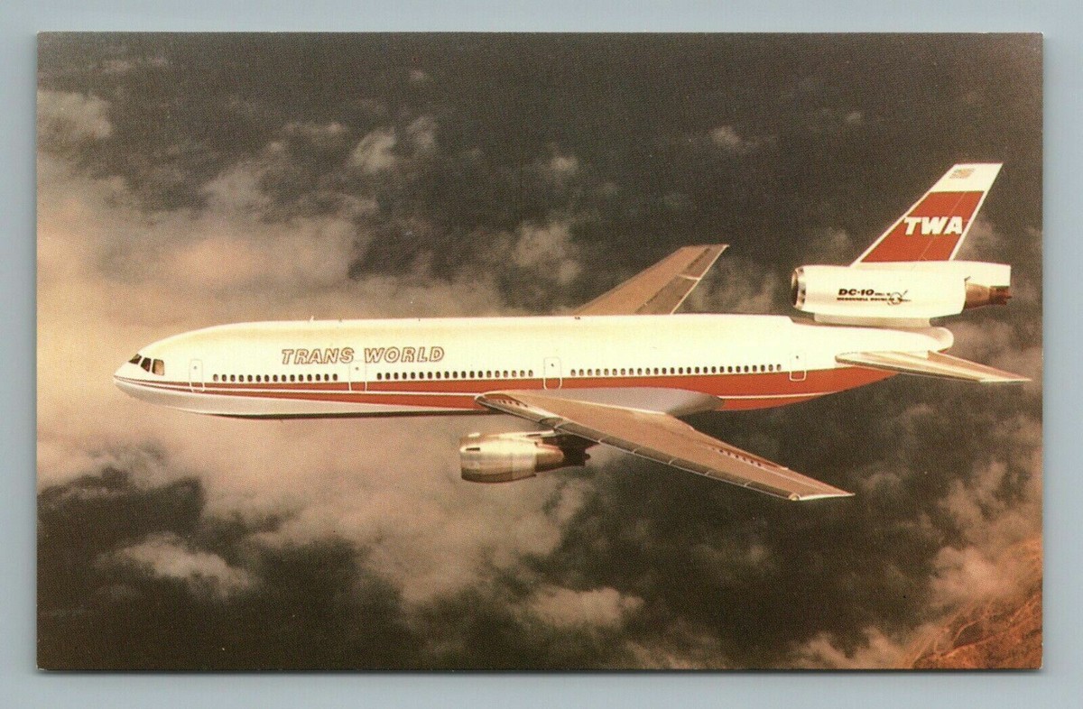 世界のエアライン10 Trans World DC-10 International Plane Airline Airplane Vintage