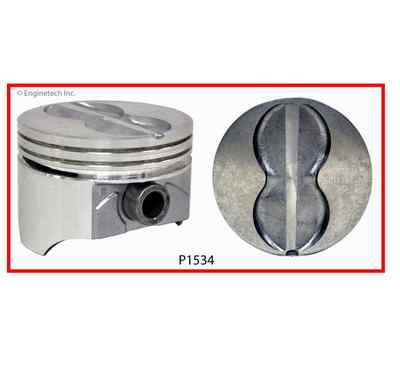 #ad 4.000quot; STD Bore Flat Top Cast Piston w Pin for Chevrolet SBC 350 5.7L $25.00