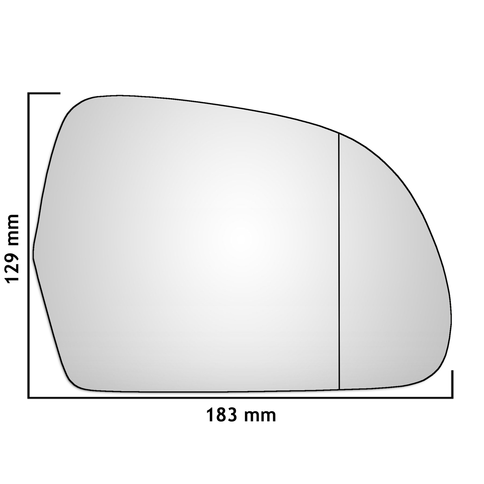 Right Hand Drivers Side Audi A3 / S3 Mk2 2008-2010 Wide Angle Wing Mirror Glass