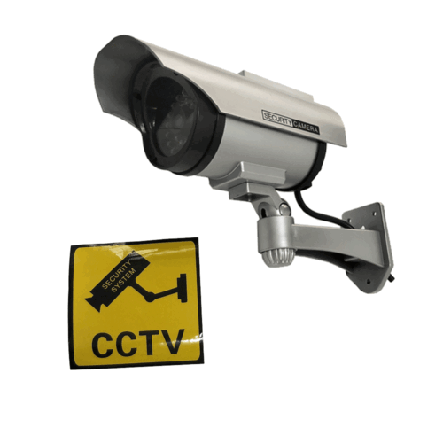 2x Solar Dummy Security Camera Fake Flashing LED Light CCTV Surveillance Outdoor - Picture 3 of 5
