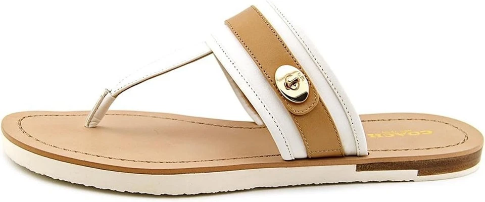 Sandalia Coach Eileen para mujer, tiza/desnudo Foto 2 de 4