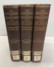 Set of3 The Beginnings Of Christianity Part 1 Act Of The Apostles Foakes Jackson