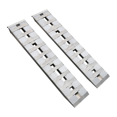 #ad 2PC 60quot;x12quot; Aluminum Trailer Ramps Loading for ATV Truck Motors Hook Ends 6000lb $102.93