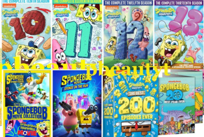 SpongeBob SquarePants:Complete Seasons 1-13+3 Movies DVD Best 200