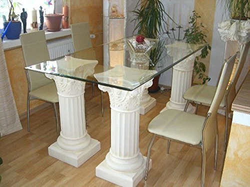 Küchentisch Tafeltisch Säulentisch Schreibtisch Esszimmertisch Glastisch Antiker - Bild 1 von 4