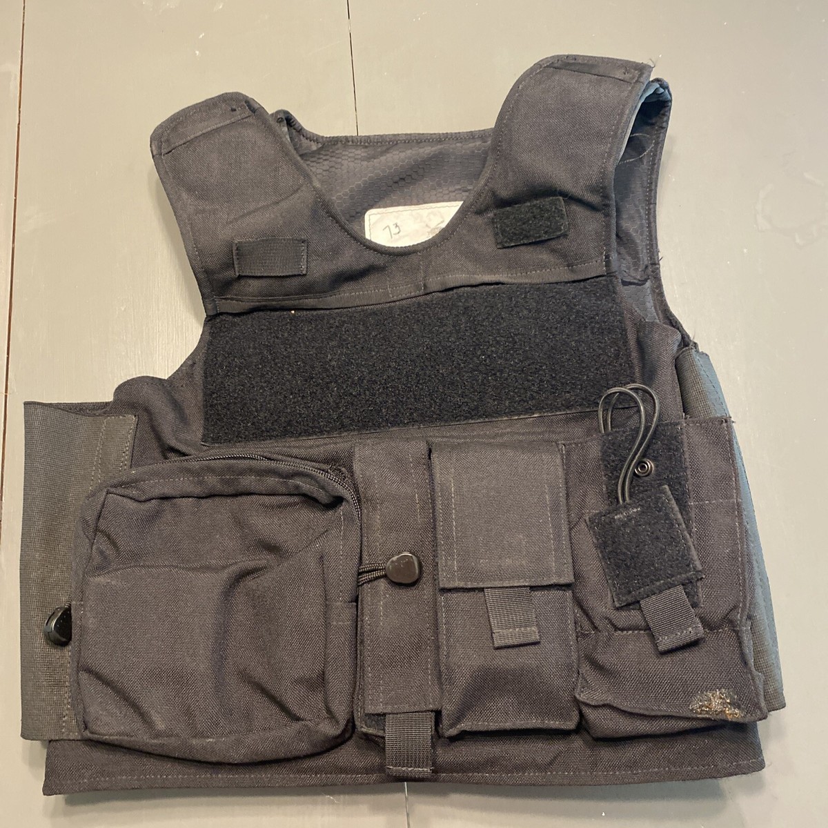 American Body Armor Black Vest ABA M65 No Balistic Inserts