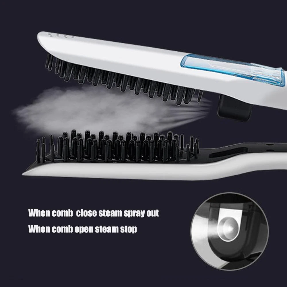 Steam comb cheap straightener