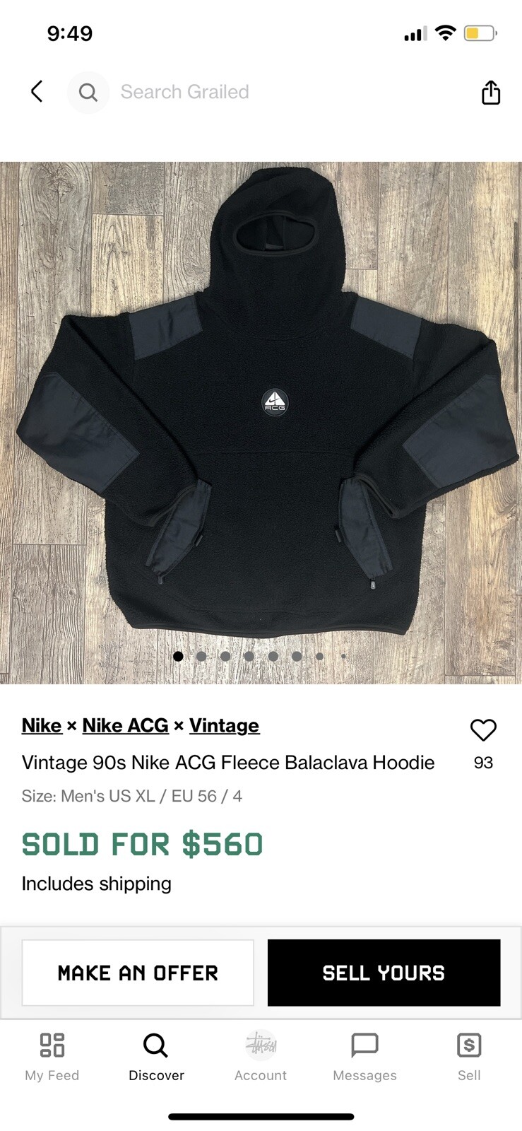 nike acg ninja fleece black