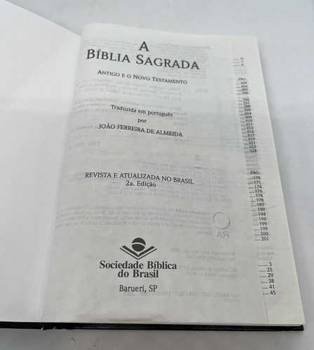 Biblia Sagrada Portugese Bible Printed In Brazil Joao Ferrira De Almeida - Picture 4 of 9