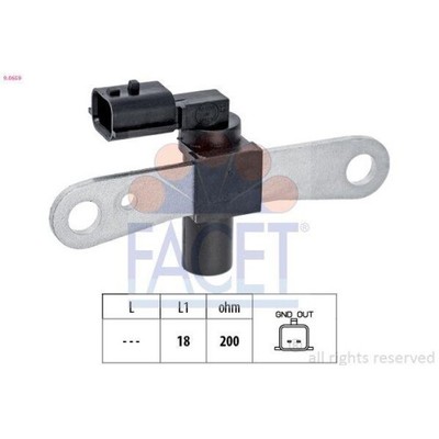 FACET 9.0569 Sensore Giri Motore / Albero A Gomiti – Compatibile Con Hyundai Santa Fé II 2.2 CRDi (2005-2012)