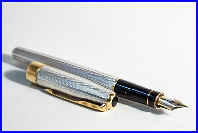 PARKER Sonnet Füller Fougére in 925 Silber & Gold mit MEDIUM 18K