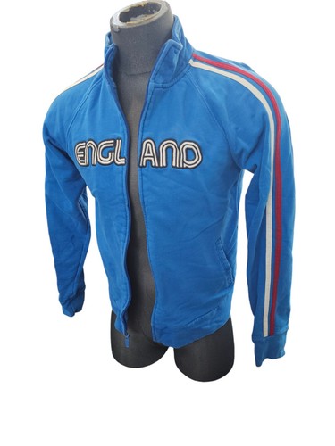 Vintage Roma Men's Blue England Full Zip Jacket Size Large Fleece