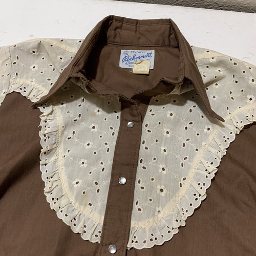 Vintage Rockmount Ranch Wear Western Shirt Men’s 36 Brush Popper Pearl Snap - Picture 3 of 9