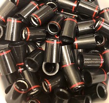  12 Premium Quality Iron Ferrules Black w/ Red Ring 0.75" - Choose .355 .370