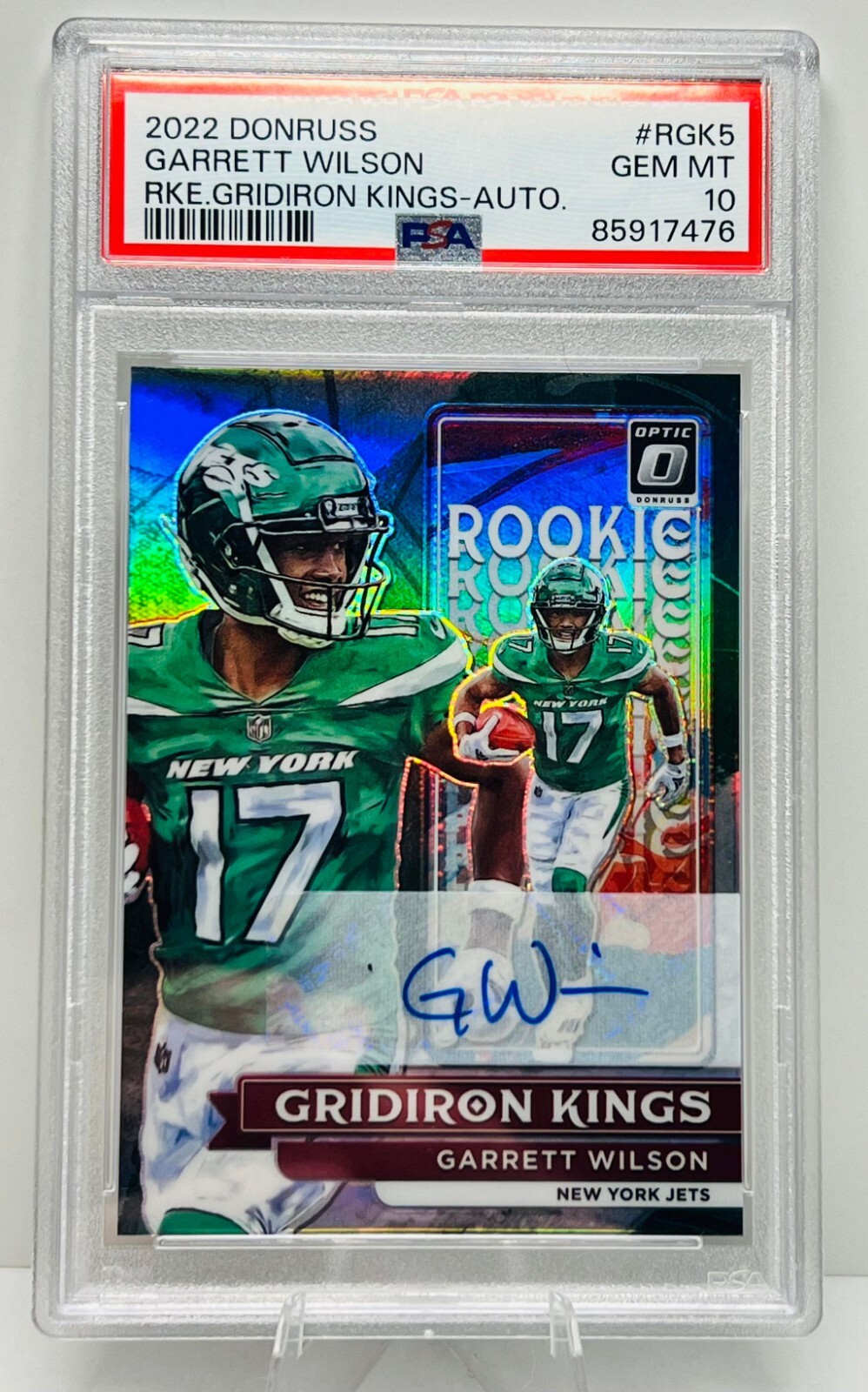 Garrett Wilson Panini Donruss Rookie Gridiron Kings #RGK5 Autograph