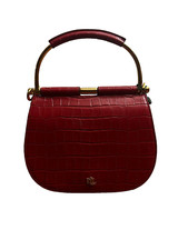 LAUREN RALPH LAUREN 2 In 1 Leather Crossbody  Handheld. NEW