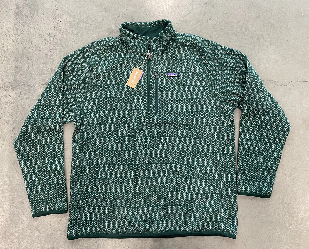 Patagonia Better Sweater Quarter Zip Pullover Pine Knit Northern Green