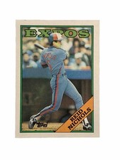 Excellent: Vintage 1988 topps Reid Nichols Montreal Expos Trading Card