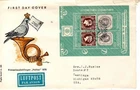 Denmark 565 Souvenir sheet First Day Cover  cachet for HAFNIA 76 addressed to Mi