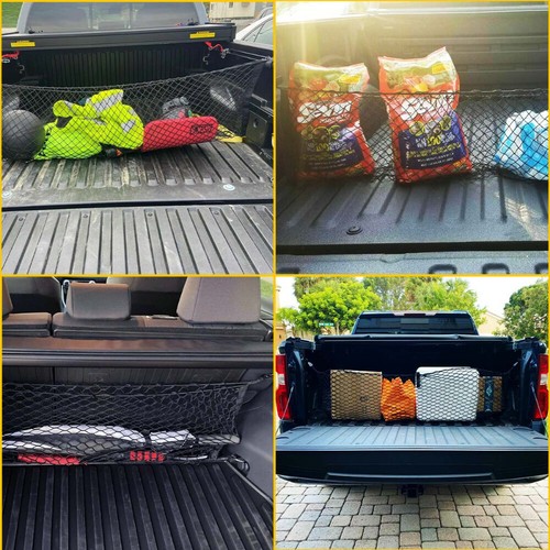 Rear Trunk Envelope Style Cargo Net for CHEVY SILVERADO GMC SIERRA 2013-2022 New - 第 3/12 張圖片