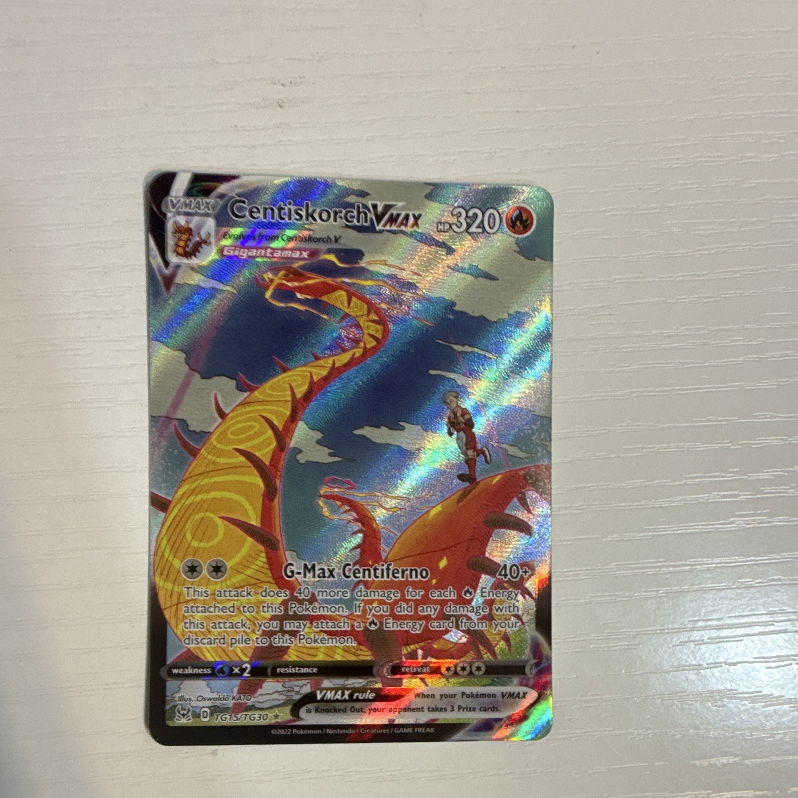 Pokemon TCG Centiskorch VMAX TG15/TG30 Lost Origin TG Ultra Rare Holo EN