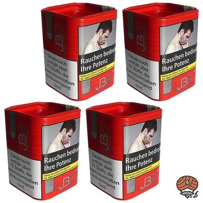 JBR Red (J. Brumft & Radford) Zigarettentabak/Drehtabak/Stopftabak Dose 4x 100g