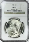 *1925 PHILADELPHIA MINT PEACE DOLLAR* *NGC MS65* NR #C1988