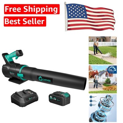 Brushless 20V Cordless Leaf Blower Kit - Efficient 650 CFM Clean-Up & Charger