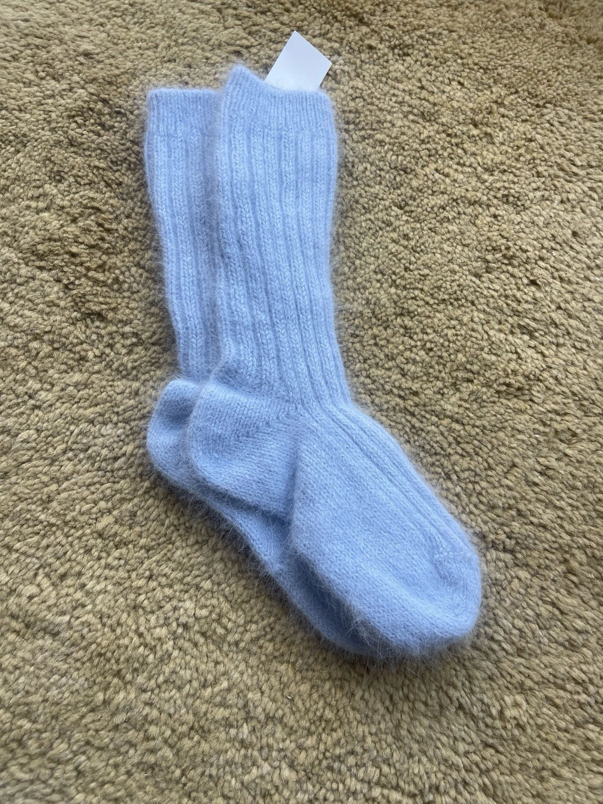 ANGORA MJUK ICELANDIC LONG SOCKS BLUE NWT LARGE