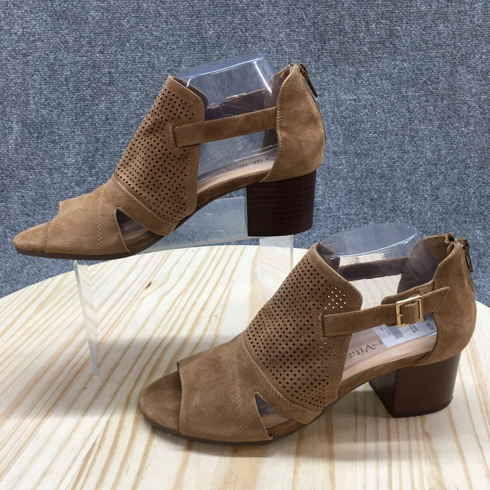 Босоножки женские Bella Vita 9 M Illiana D'Orsay туфли-лодочки коричневые кожаные каблуки НОВЫЕ - Изображение 2 из 4