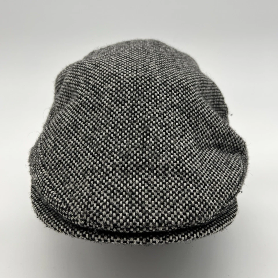 WOOLRICH 经典灰色黑色雪佛龙中号帽子耳瓣粗花呢男女通用 — 第 3/4 张图片